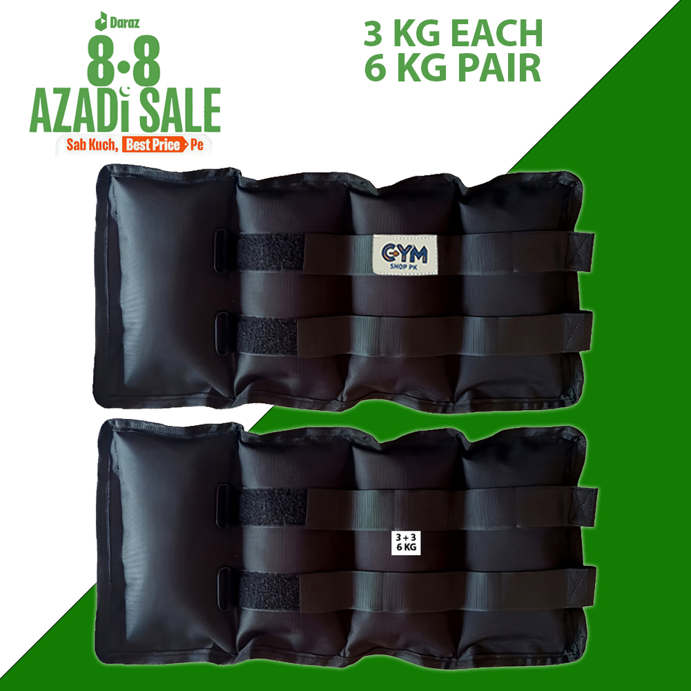 ankle weights 6Kg Pair for Fitness,Gym & Home Workouts By GYM SHOP PK