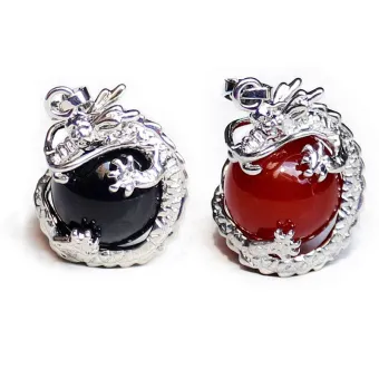 15mm Gemstone Ball Pendant Wrapped Dragon Black Onyx Buy Online At Best Prices In Pakistan Daraz Pk