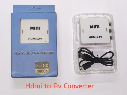 HDMI to AV Convertor / Full HD 1080P Portable HDMI to AV RCA Adapter Audio Converter Box