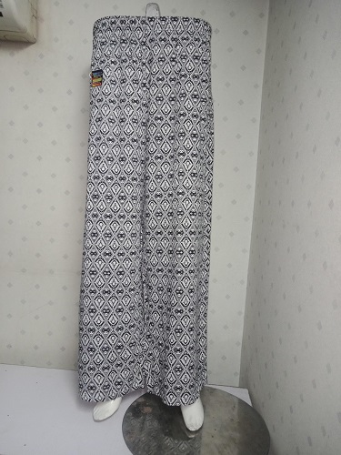 Rufa, Ladies Printed Trousers and pants for all seasons, black and white, cotton blend soft fabric