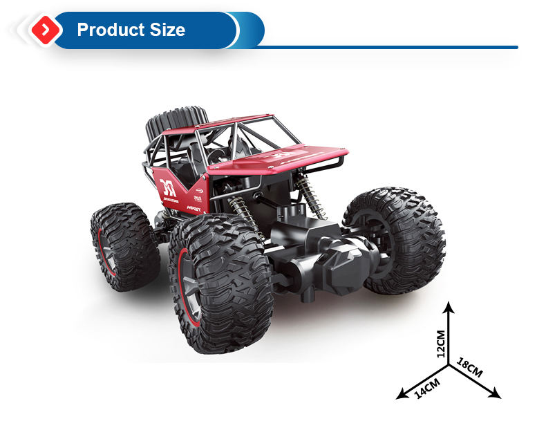 Rock Crawler Electric RC Vehicles Alloyed Remote Control Toy Car Rechargeable batteries for Kids & Boys