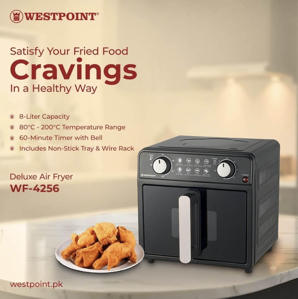 Westpoint Deluxe Air Fryer Wf - 4256