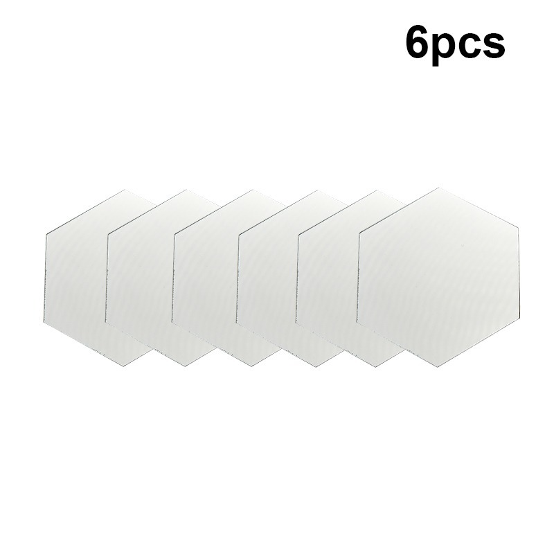 6/12PCs Hexagonal Diy 3D Mirror Wall Stickers Restaurant Aisle Floor