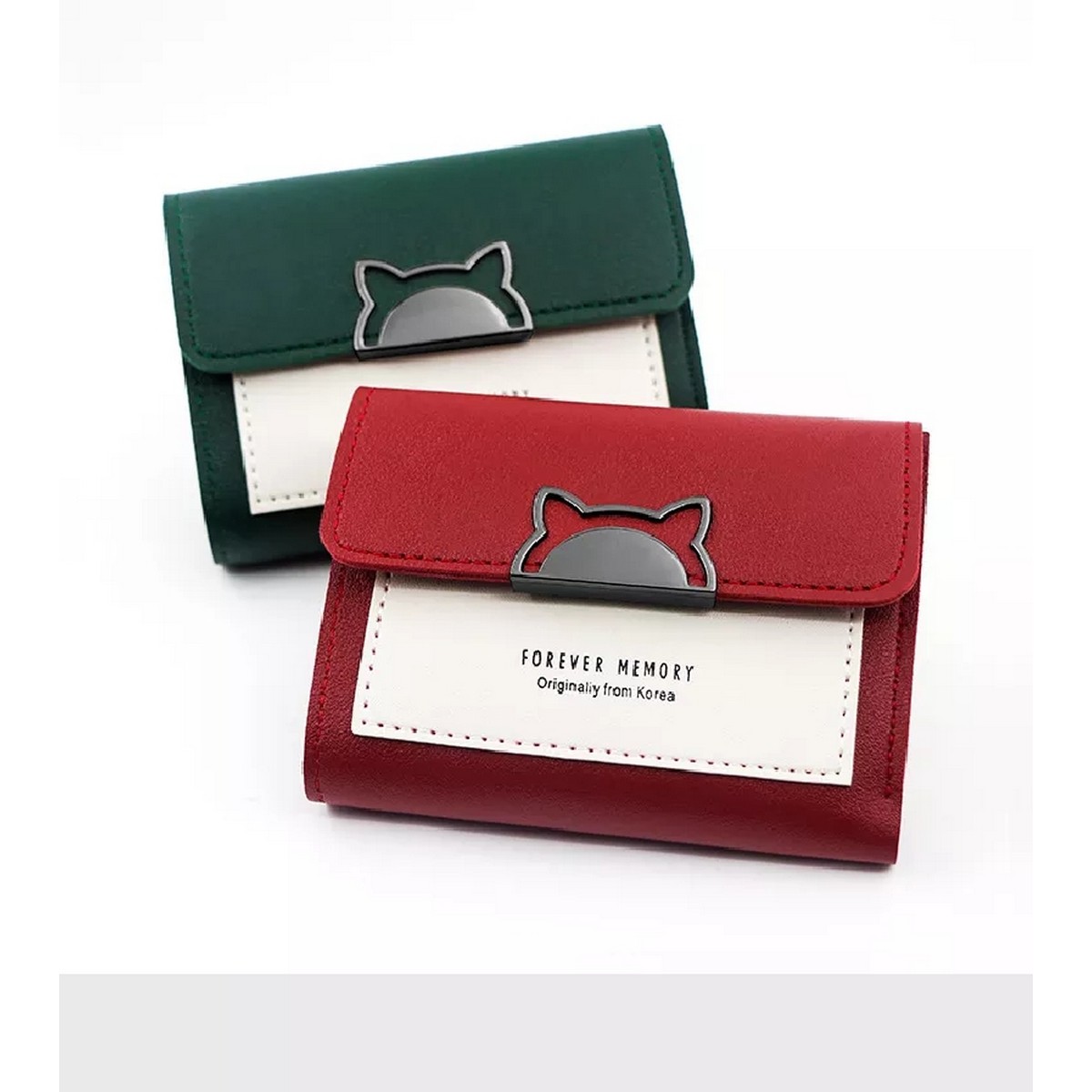 Women's PU Leather Short Clutch Wallet with Card Holder Mini Purse