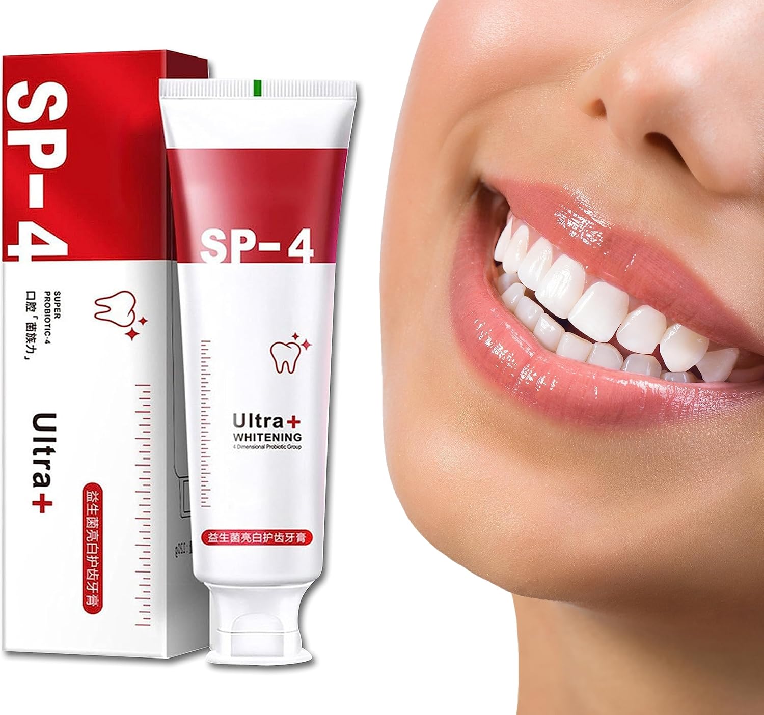 YAYASHI SP-4 Probiotic Whitening Toothpaste – Ultra+ Stain Removal, Fresh Breath & Dental Hygiene – Professional Care (120g)