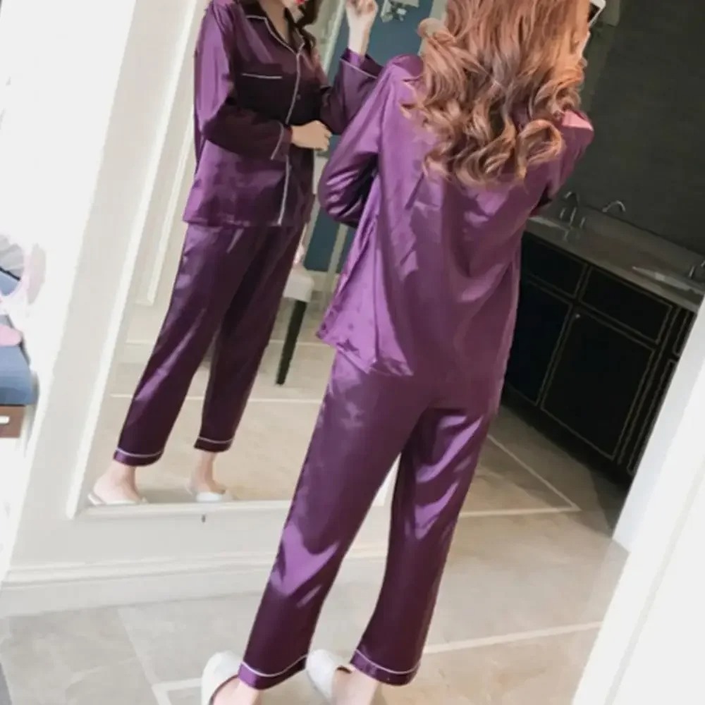 Night Wear for Women Nighty Soft Silk Satin stuff Night suit for girls and women, 2PC Bridal wear Sleeping Dress Girls Sleepwear Loungewear Sleeping Suit lingerie shirt and Pajama ,Night Dress for girls and women