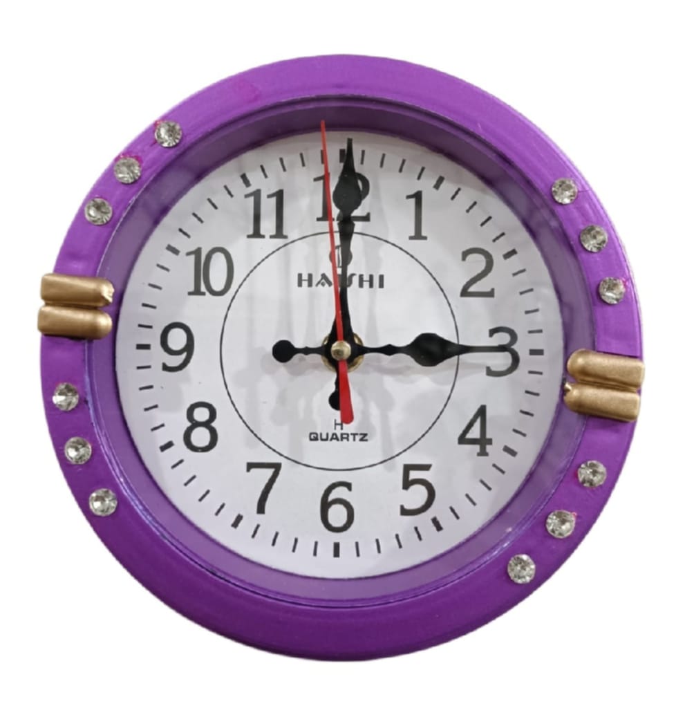 Modern Round Wall Clock 7" - Elegant Home Decor Clock - New