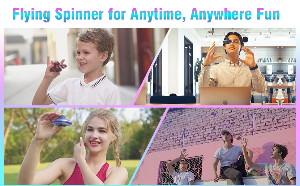 Led Mini Drone With Boomerang Function - Fun Spinner Flying Toy For Kids Perfect For Indoor And Outdoor Play