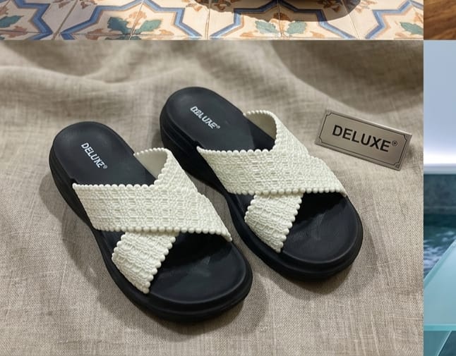 Deluxe Footwear Thick Sole Ladies Slipper | Soft Cloud Cushion Waterproof Sandals for Women | Lightweight Anti-Slip Summer Slides