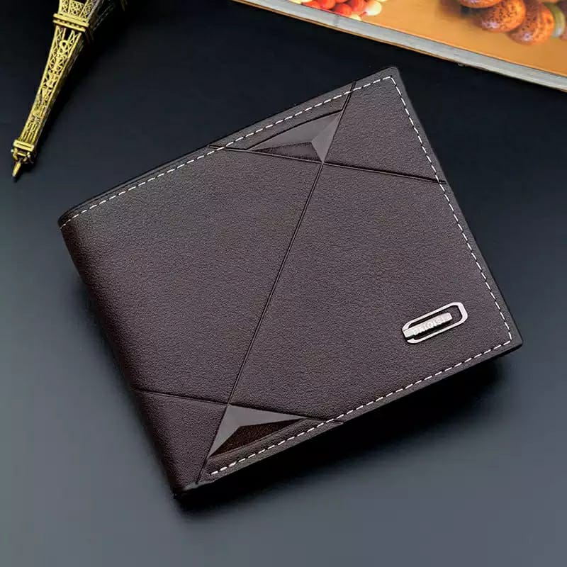 New Men's Wallet Short Multi-card Coin Purse Bifold Fashion Casual Wallet PU Leather Youth Thin Two-fold Horizontal Wallet Men 2023