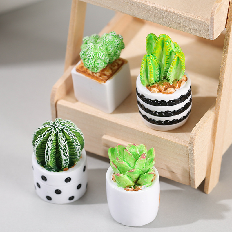 Dashboard Cactus Decor Cute Succulent Car Ornaments - Simulated Cactus Dashboard Decor For Rear View Mirror Resin Cactus Decor