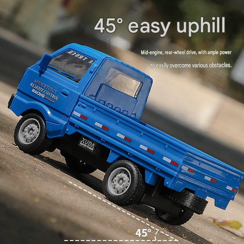 KIDDO KASTLE - 1:24 RC Suzuki Pickup Cargo Truck | 2.4GHz Remote Control Off-Road Drift & Climbing Truck with Mist Spray, LED Lights & 5-Channel Rechargeable RC Vehicle for Kids | Blue & White Assorted Colors