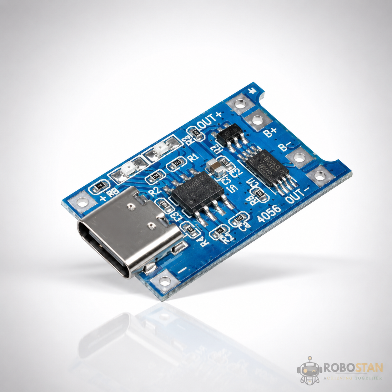 TP4056 1A Li-ion Battery Charging Module USB Type-C & Micro USB 18650 Charger Board with Protection BMS Overcharge Over-Discharge Protection by Robostan