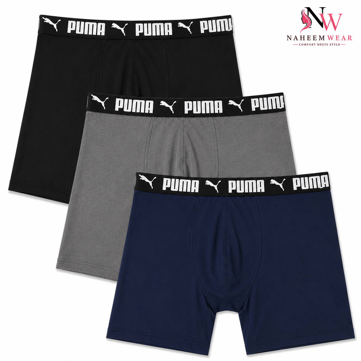Pack of 3 Men Boxer Briefs – Comfortable Stretchable Boxer Underwear for Daily Wear Boxer For Men