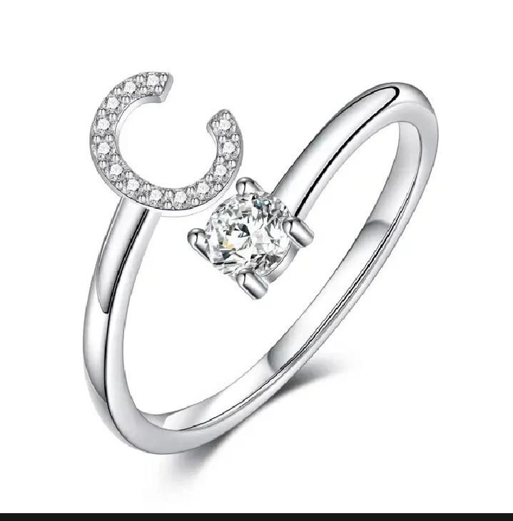 metal ring,alphabate ring,customize ring,girls ring,trending accessories,trending ring,a to z alphabet ring ,initial ring,name ring,letter ring,personalized ring,adjustable ring ,charm ring,band ring,zircon ring