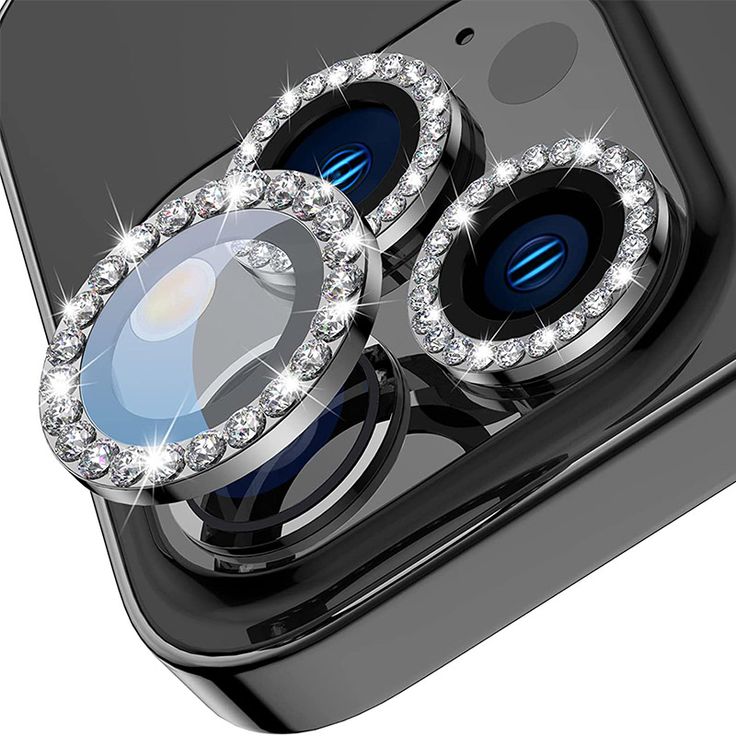 Diamond Camera Lens Protector For 11 / 12 / 13 / 14 / 15 / 16 / 17 Series  Luxury Sparkle Shockproof Camera Guard