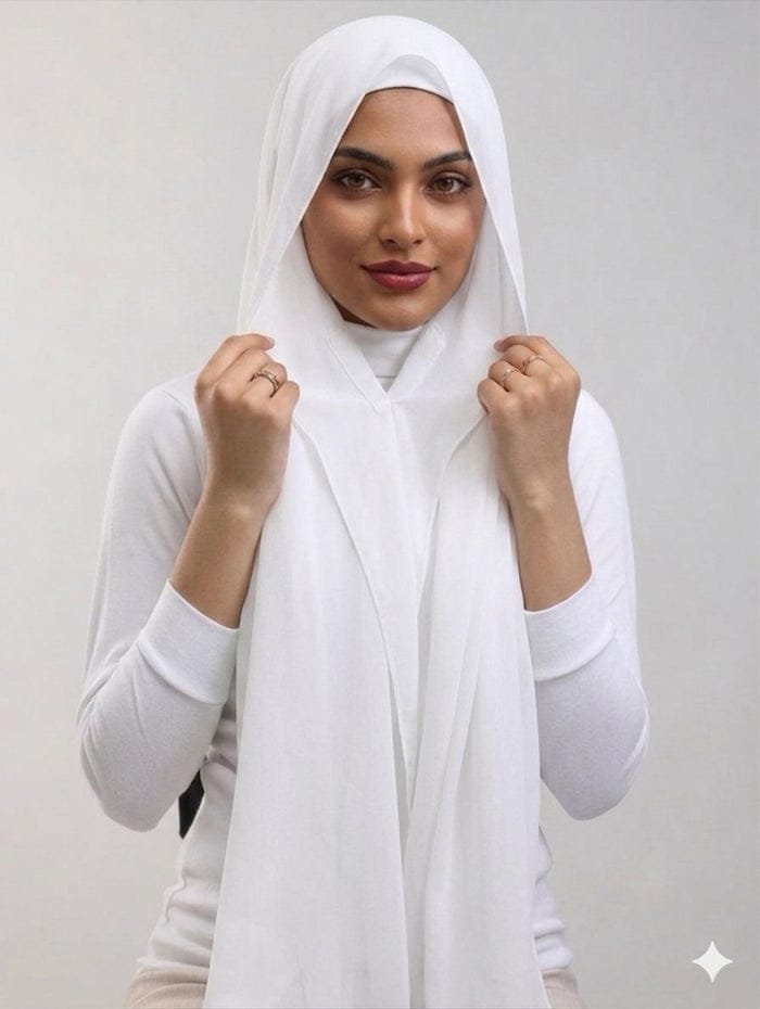Instant Chiffon Hijab Set 3-in-1 Hijabs Scarf with Built-in Magnets and Undercap Head Wraps with Modal Cap