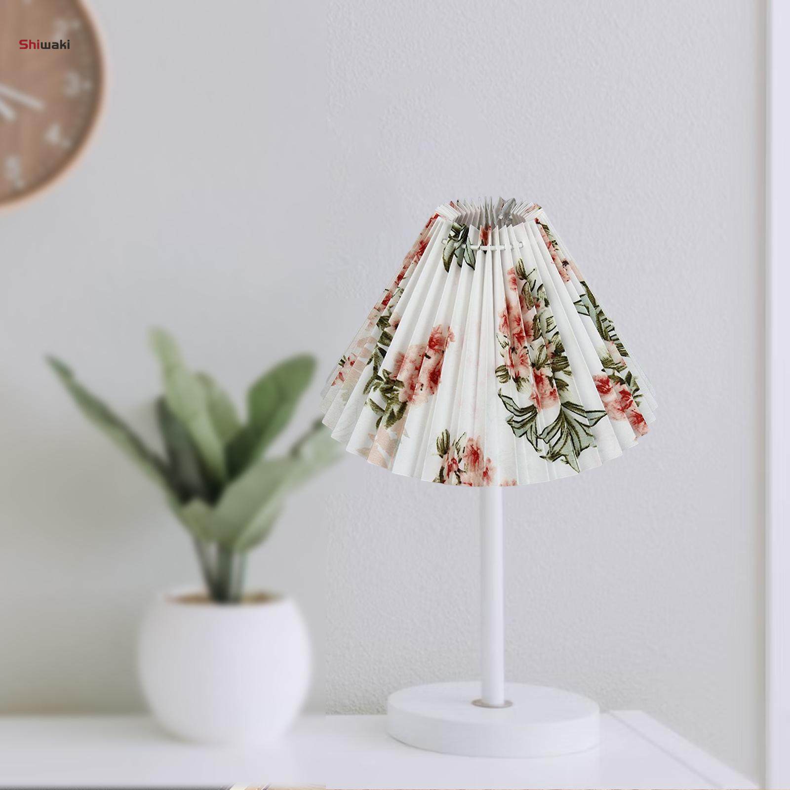 2Pcs Fabric Lapshade, E14 Clip On Pleated Barrel Lap Shades...