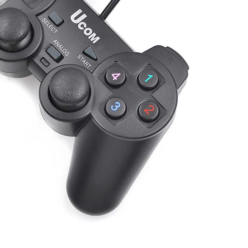 Ucom JoyStick Gamepad Kit For PC Wired USB 2.0 Black Gamepad Joystick Joypad Game Controller For PC Laptop Computer For Win7/8/10 XP