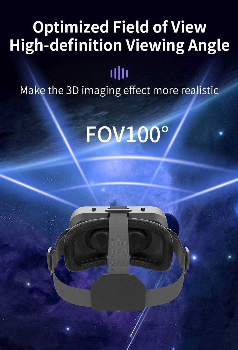 SC-G13 VR Box Shinecon  3D Virtual Reality Headset  HD Optical Lenses  Compatible with Android & iOS Smartphones  Mobile Gaming