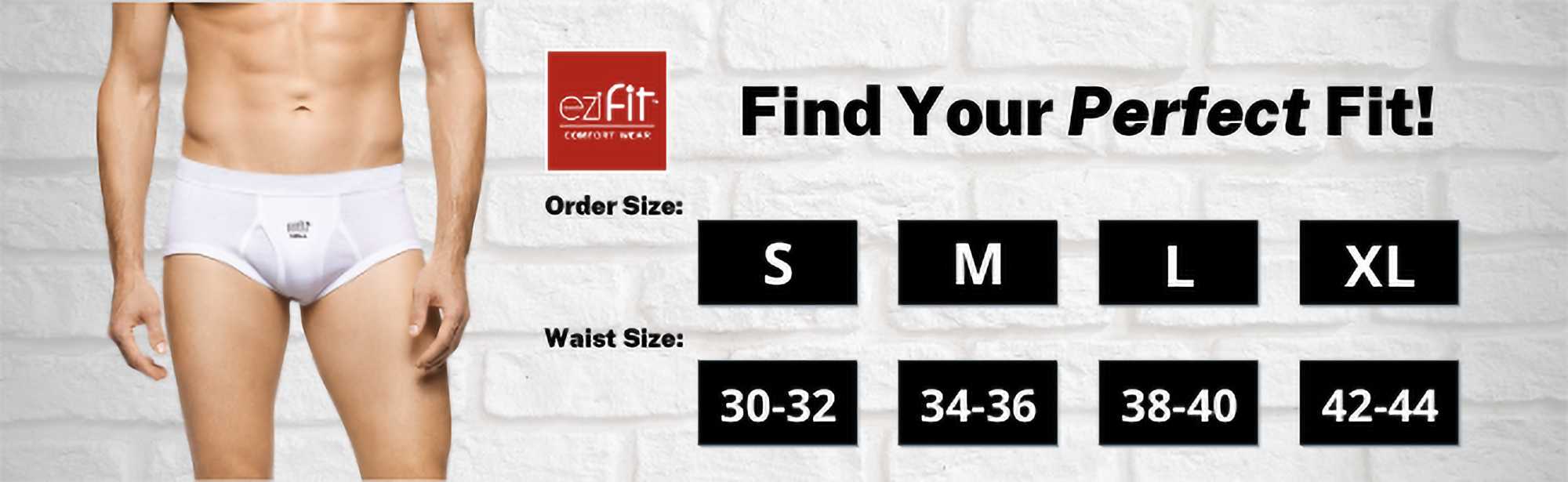 EziFit Pure Combed Cotton Fabric Underwear Briefs  For Men (Pack of SIX 6)