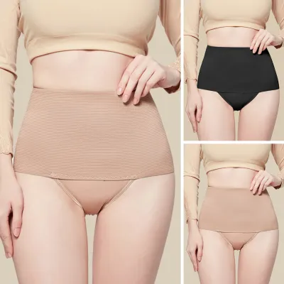 ECHIDNA Women Body Shaping Underwear Women Panties High Waist Tummy Control  Slimming Postpartum Figure-shaping High Elasticity Wide Band Soft Breathable  Lady Underpants Three-dimensional Hip Lift Panties