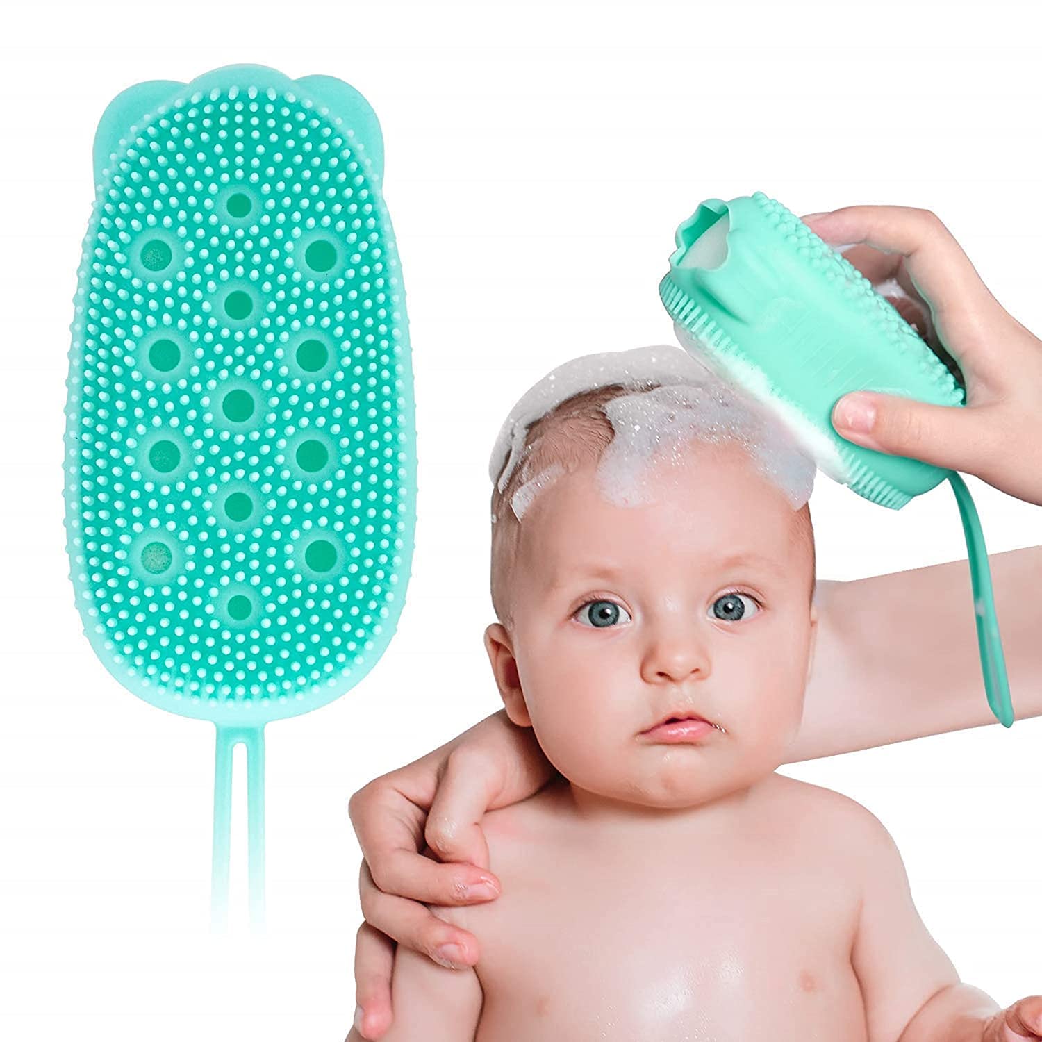 Bubble Bath Brush | Soft Silicone Body Scrubber | Random Colours | Shower Bath Massage Brush | Foaming Exfoliating Body Cleaner