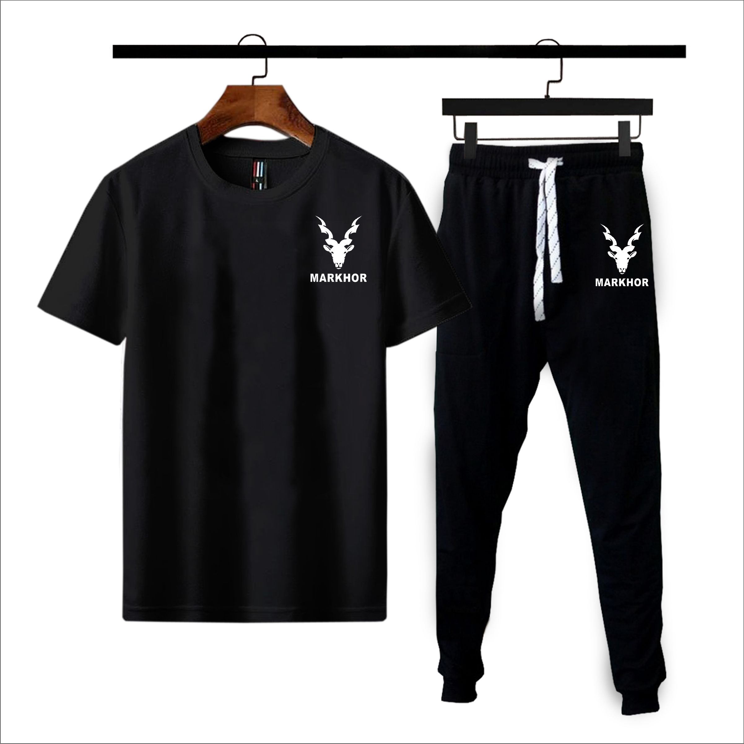 Black Markhor Printed T-Shirts and Trouser for Men_soft & comfortable fabric best article of summer collection