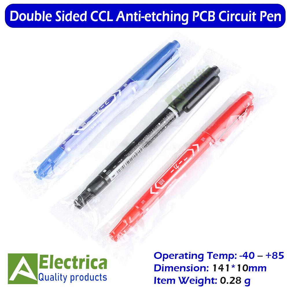 ExcLent PCB Marker Stift 5 Stück - Anti-Ätzen Leiterplatten Stift Schwarz