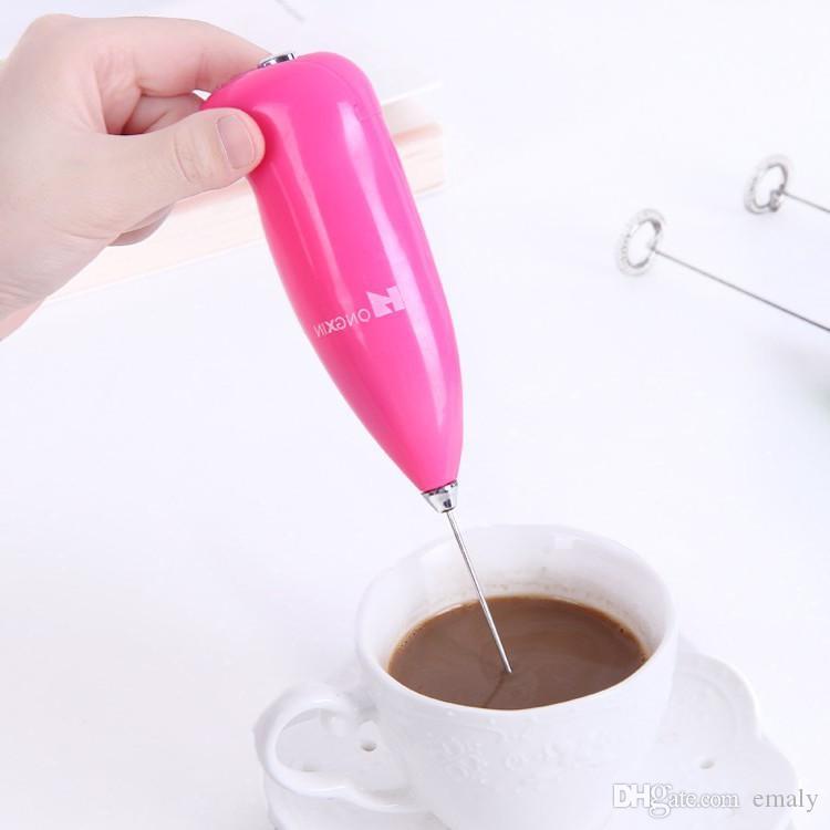 Hand Held High Quality Multicolor Electric Coffee Beater Egg Mixture And Cream Foaming Whisker