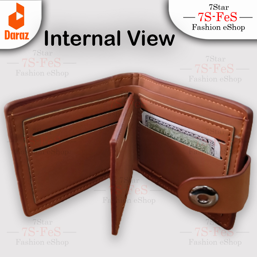 Genuine Leather Men's Purse Wallet For Men Bi-Fold [ Compact Size ] Wallet Clasp