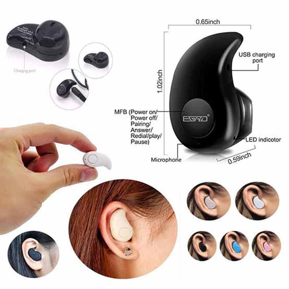 S530 Mini Single Ear Wireless Bluetooth Earphone | Stereo Sound | Handsfree Headset | Compatible with All Bluetooth Devices