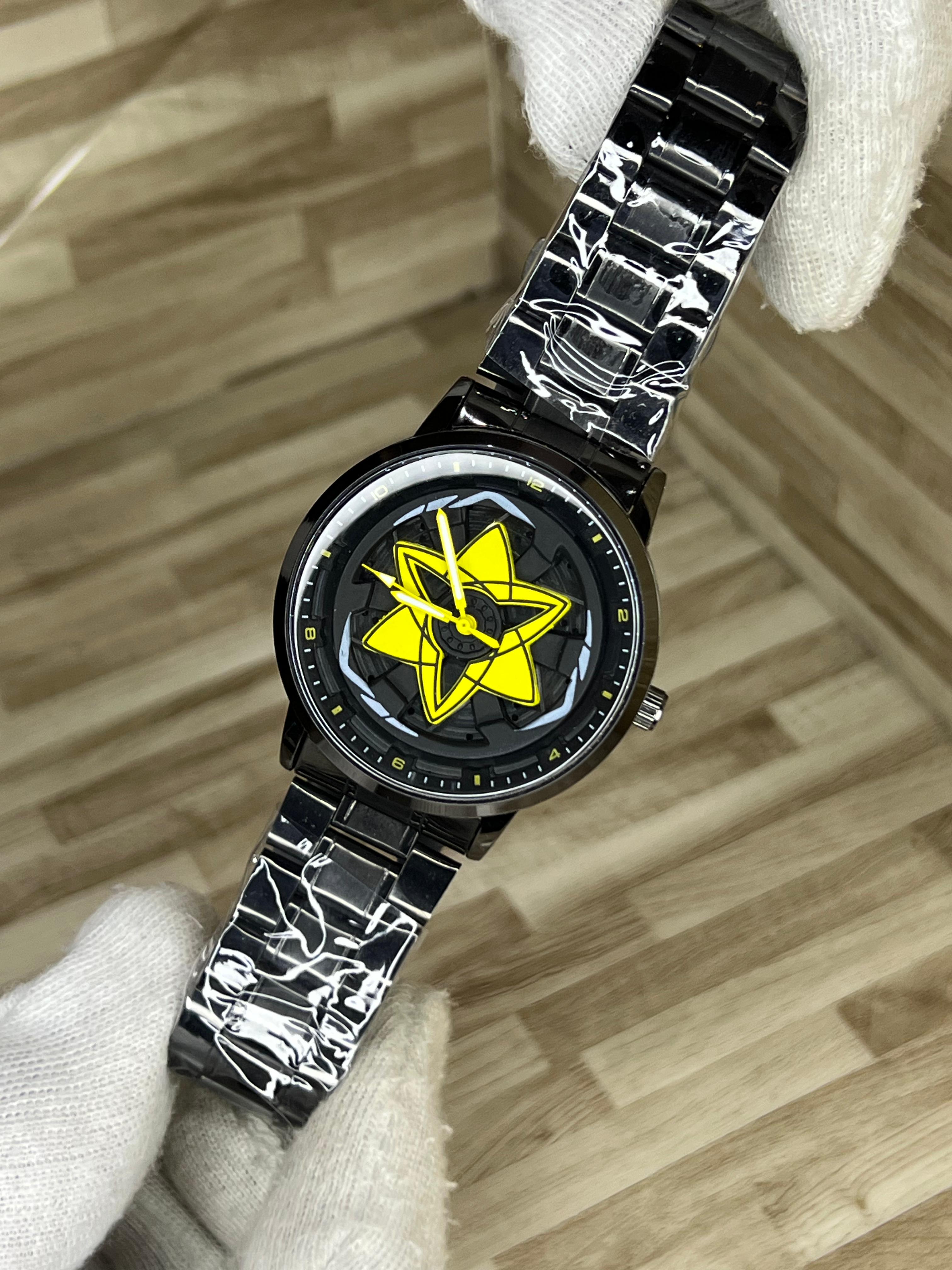 Fashion Rotating Wheel Watch Multicolor Star Dial Party Wear