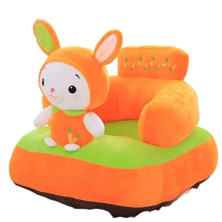 Baby Padded Sofa Booster Seat Cartoon Character Stuffed Toy Learning to Sit