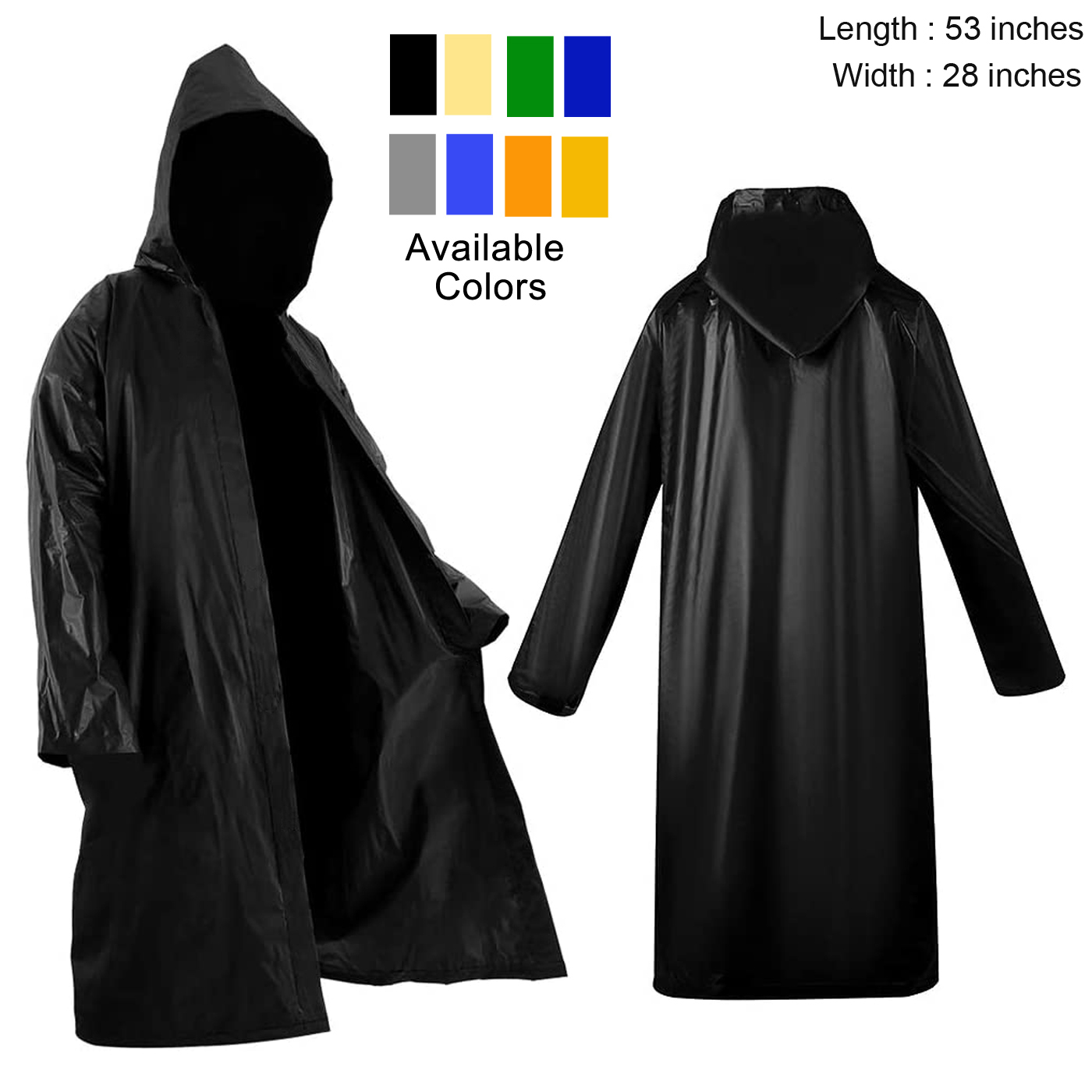 New Fashion Waterproof Raincoat Barsati Men Women Adults Outdoor Long Rain Coat Hooded Coats For Travel Climbing Cycling with Cap & Zip