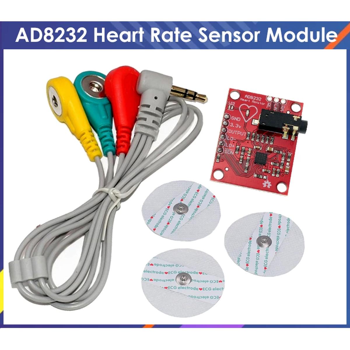 AD8232 Ecg Pulse Heart Measurement Monitoring Sensor Module DIY Kit ...
