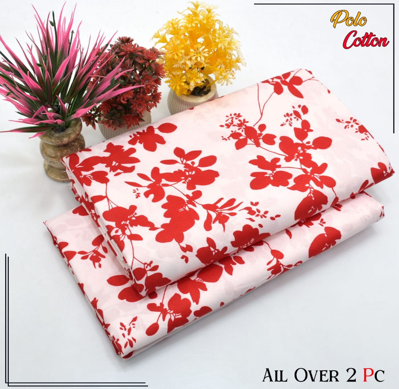 high Quality Digital Print 2 Pc Suits -Trouser/Shirt - Polo Cooton