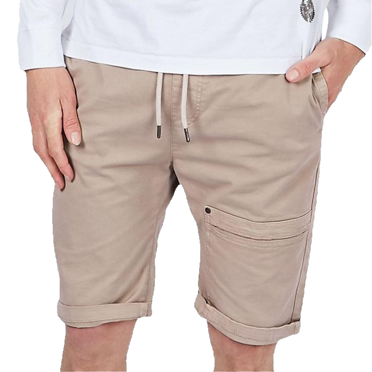 Men Cotton Combat Stretchable Elasticated Waistband Shorts