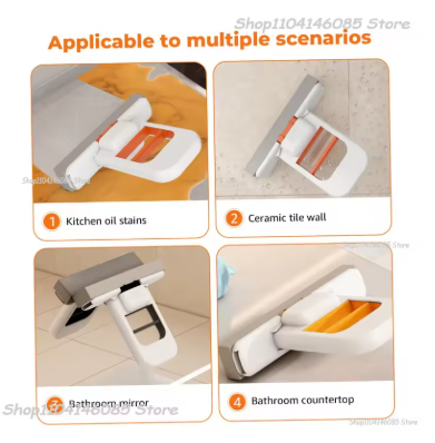 FRAKIN Portable Handheld Cleaning Mop Mini Foldable Desktop Mop Home Replacement for Bathroom Kitchen Desktop Glass Living Room