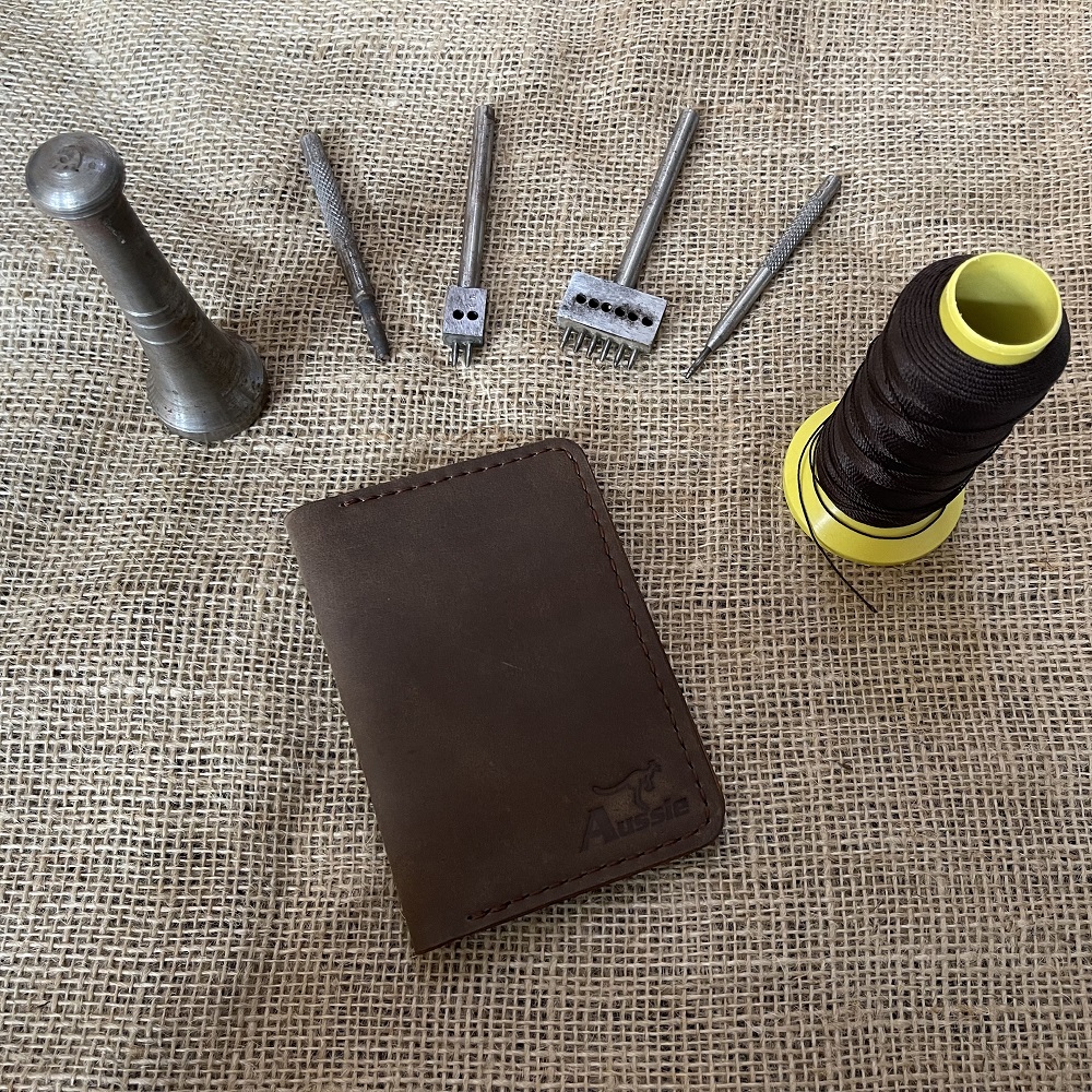 Handmade Genuine Leather Pass Cover Chocolate Brown