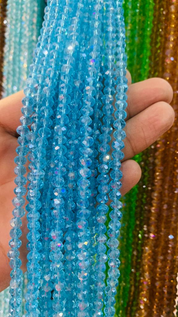 6mm Crystal Beads (80+ Pieces) for DIY Jewelry Making & Clothing Designs – High-Quality AB Crystal Beads | Yarn Vista