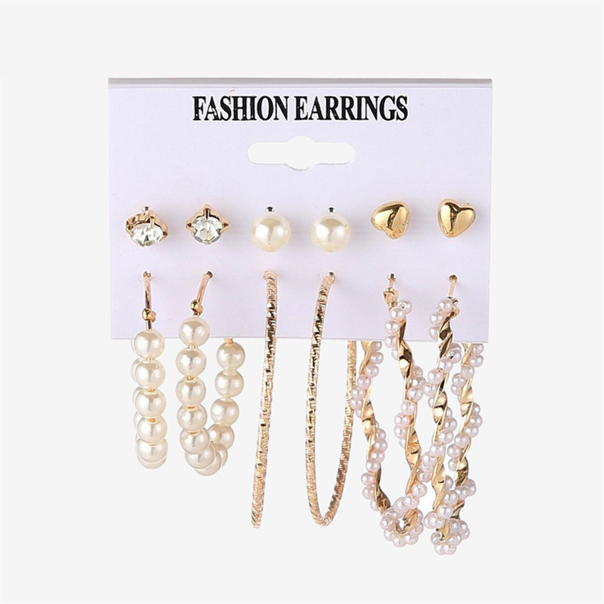 Dincior 6 Pair/Set Fashion Pearl Earrings Set Women Bohemian Circle Tassel  Long Stud Earrings Beach Jewelry - AliExpress