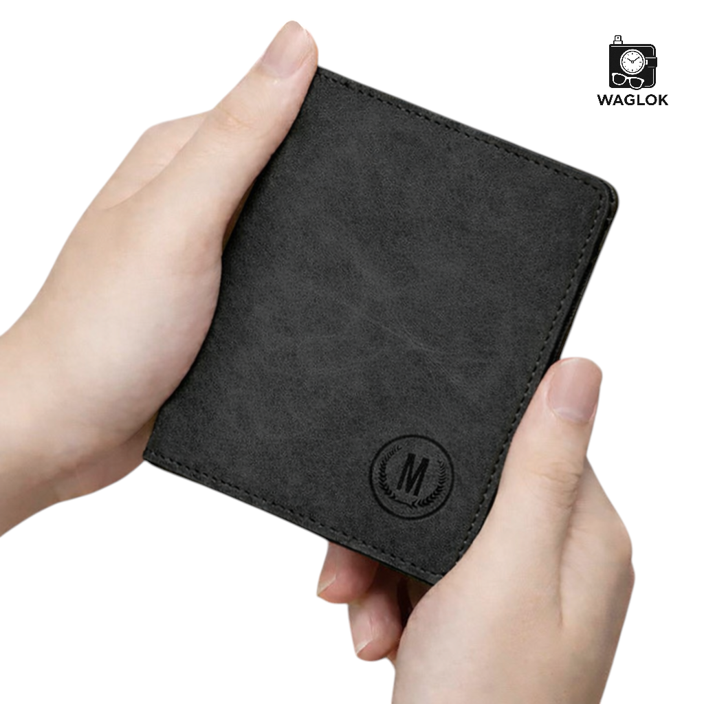 New Trending Soft Leather RFID M-Design Imported Wallet – Short Slim Design with RFID Blocking