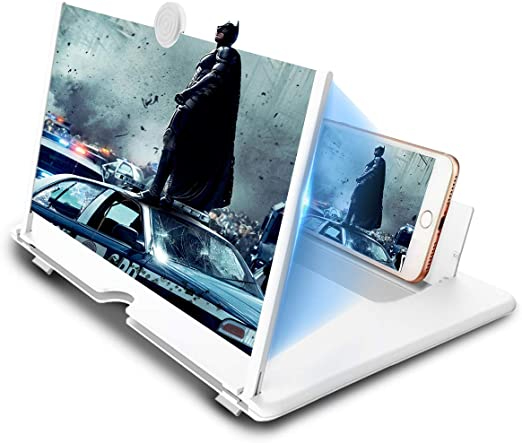 F3 Mobile Screen Magnifier 3D Enlarged Display Stand for Smartphones Eyes Protection HD Video Amplifier Foldable Phone Holder Stand Movie Screen Expander for Home Theater Bedroom Office Gift for Family Friends