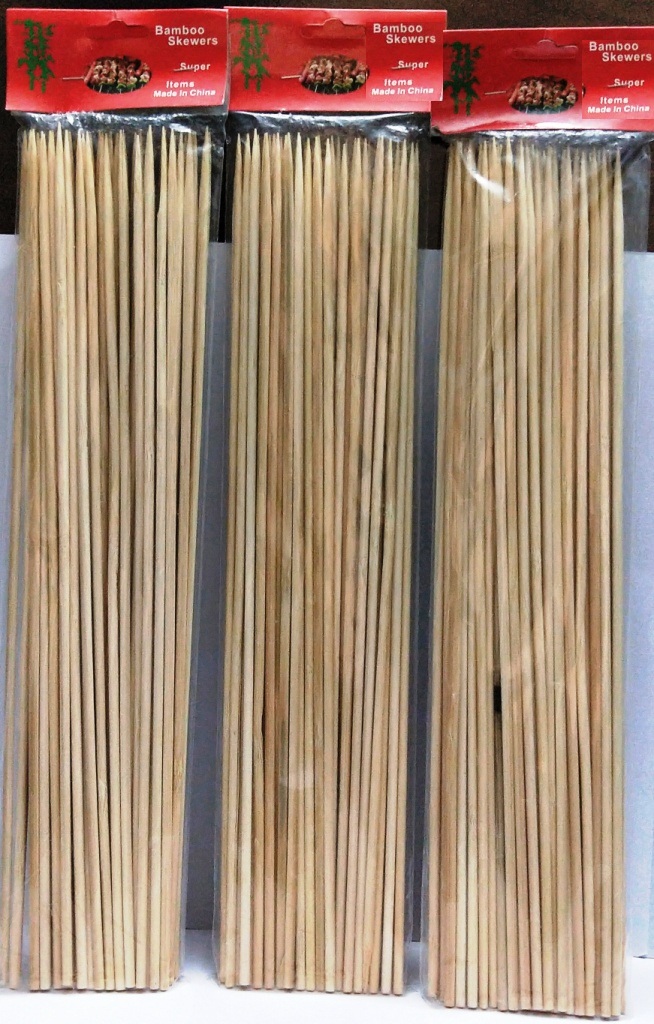 Pack of 3 Wooden Bar B Q Bamboo Sticks 14 Inch | Daraz.pk