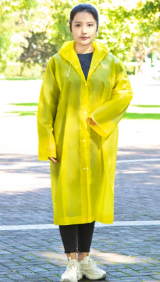 Waterproof EVA Rain Coat for Men and Women - Blue, White, Yellow, Pink, Free Size