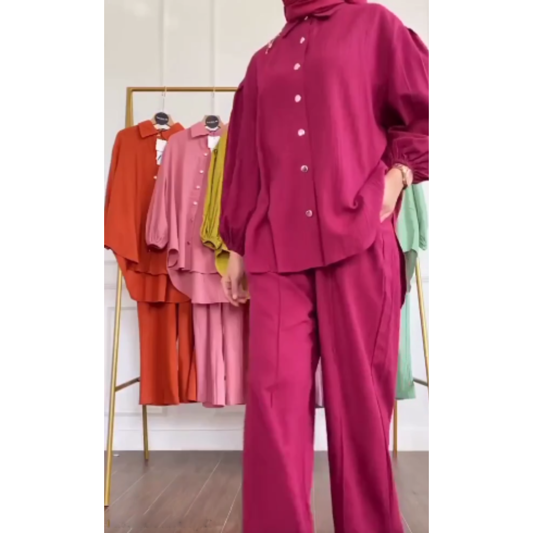 Gorgeous Button Premium Quality Women Girls Co-Ord Set For Her.