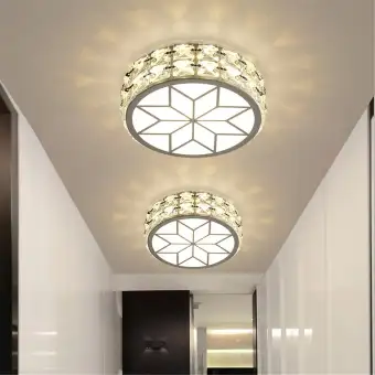 9w Led Crystal Ceiling Light Porch Aisle Lamp Fixture Pendant