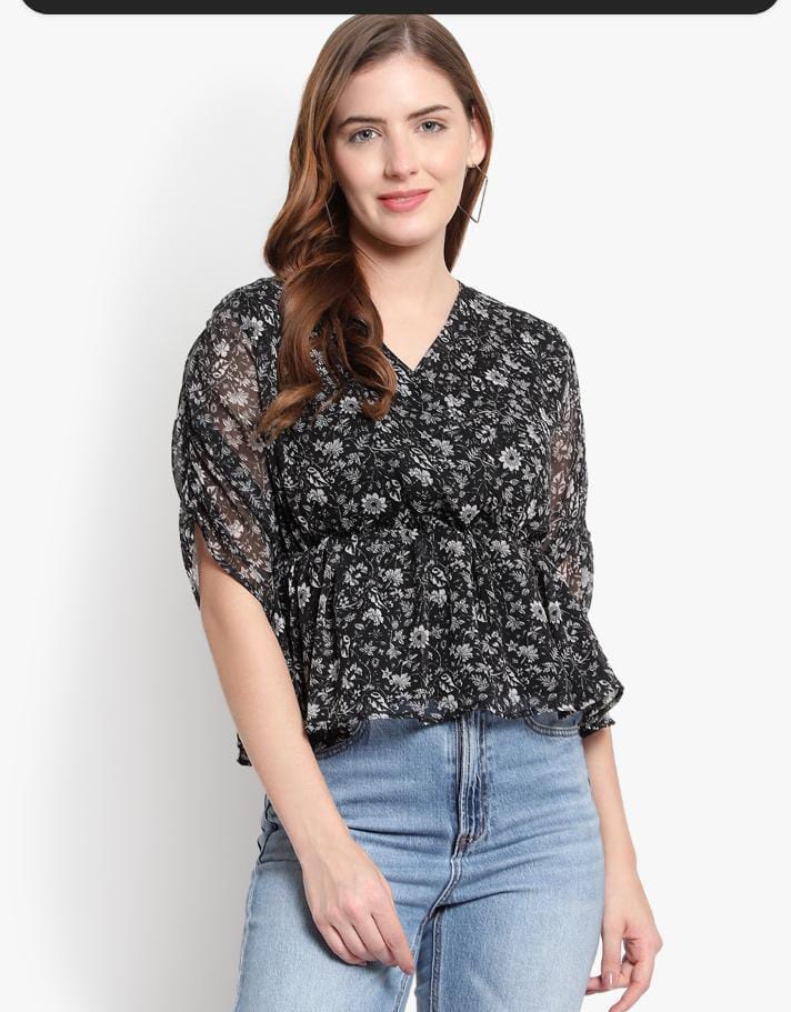 The unique stylish and fashionlable Flowy Chiffon Summer Top colour available