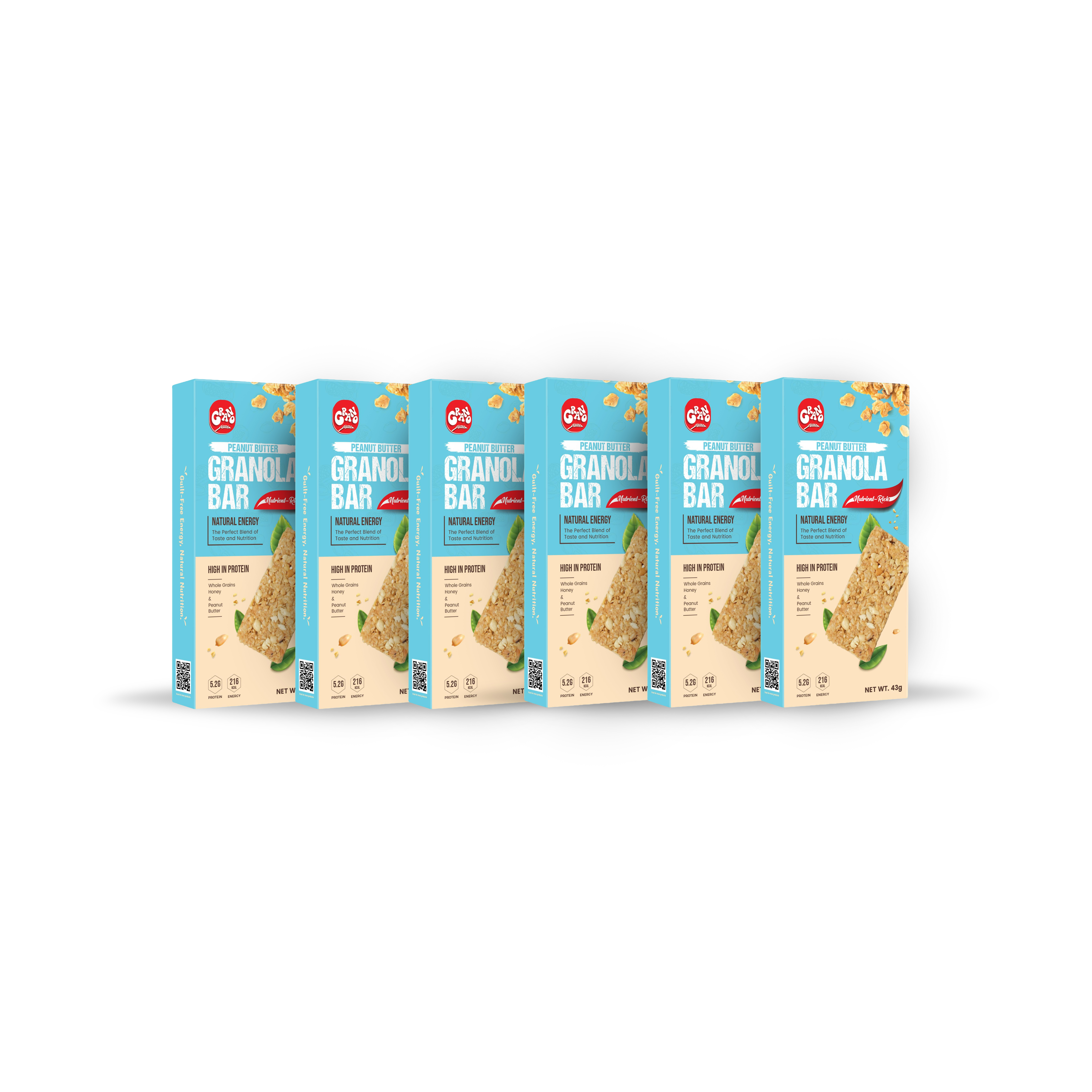 Grano Granola Bar with Peanut Butter – Oats, Protein & Crunchy Goodness for Natural Energy Anytime